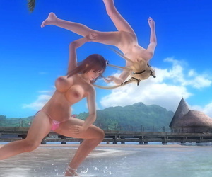 Affray trần truồng Honoka đấu với Marie